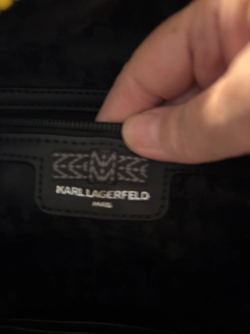 Karl Lagerfeld Black Belt Bag with Yellow, Red, Green & Blue Accents - Picture 5 of 8
